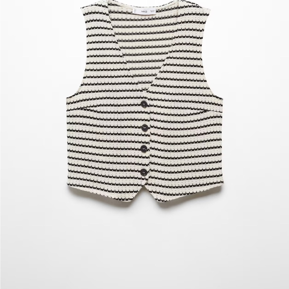 Mango Striped Crochet Top - Picture 5 of 7